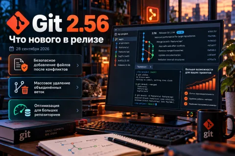 Git 2.56 упростил фиксацию разрешённых конфликтов — и ускорил анализ истории