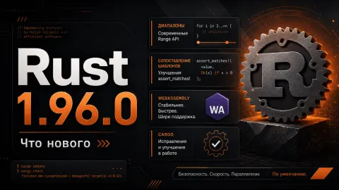 Rust 1.96.0 — новый релиз укрепляет стандартную библиотеку, WebAssembly и безопасность Cargo