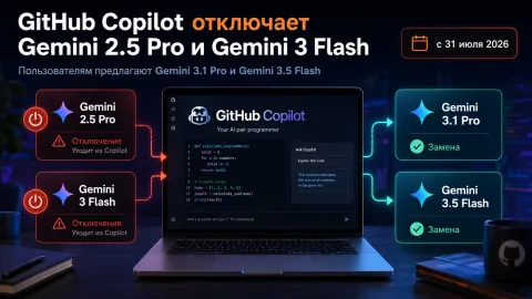 GitHub Copilot отключает Gemini 2.5 Pro и Gemini 3 Flash — чем их заменить
