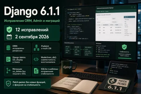 Django 6.1.1 — исправлены регрессии ORM, Admin и миграций