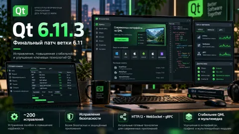 Qt 6.11.3 закрывает уязвимости и исправляет работу сетевых соединений