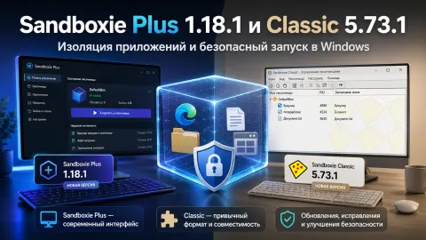 Sandboxie Plus 1.18.1 и Classic 5.73.1 — обновление миграции файлов, настроек и SOCKS5