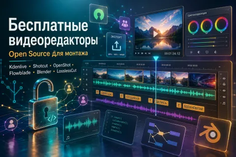 Бесплатные видеоредакторы с открытым исходным кодом — 8 Open Source-решений для монтажа в 2026 году