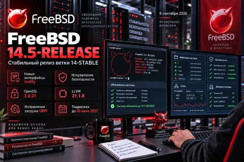 FreeBSD 14.5-RELEASE — исправления безопасности, inotify и обновление системных компонентов