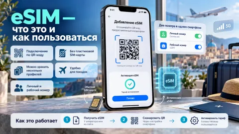 eSIM — как подключить встроенную SIM-карту и пользоваться мобильной связью без пластика