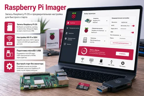 Raspberry Pi Imager — установка и настройка Raspberry Pi без ручной подготовки системы