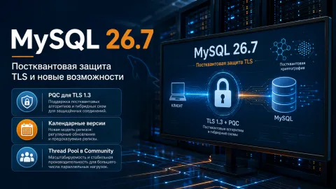 MySQL 26.7 получил постквантовую защиту TLS и перешёл на календарные версии
