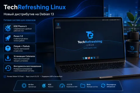 TechRefreshing Linux 1.0 — новый Debian-дистрибутив для тех, кто не хочет настраивать Linux с нуля