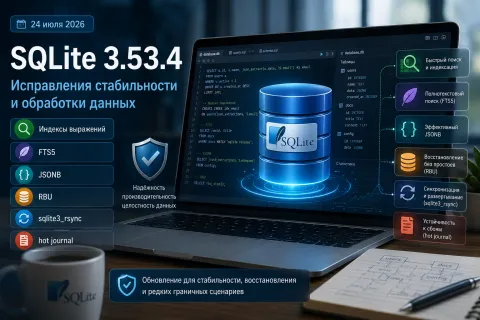 SQLite 3.53.4 исправляет ошибки в индексах, журналах и расширениях