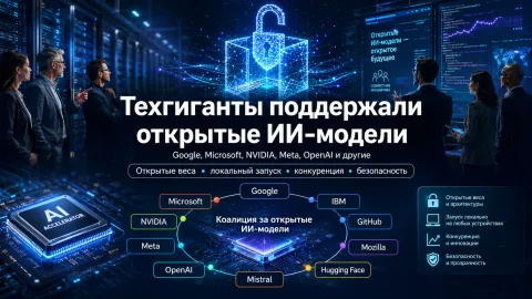 Google, Microsoft, NVIDIA и Meta — компании призвали США поддержать открытые ИИ-модели