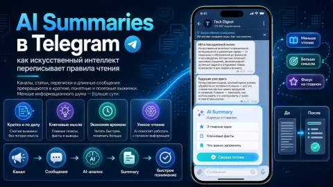AI Summaries в Telegram: как искусственный интеллект переписывает правила чтения