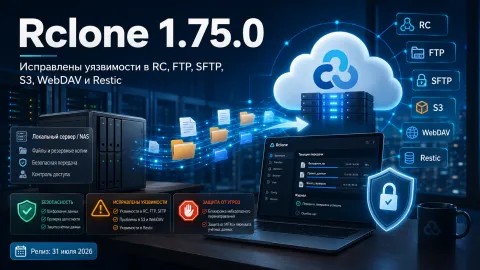 Rclone 1.75.0 закрыл уязвимости в облачных протоколах и серверных режимах
