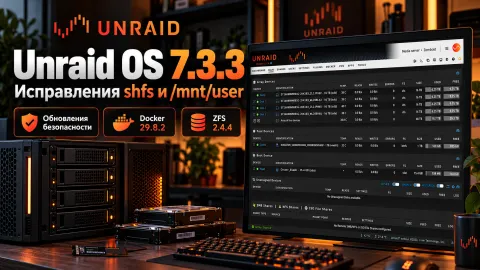 Unraid OS 7.3.3 исправляет исчезновение /mnt/user и зависания shfs — изменения для домашних серверов
