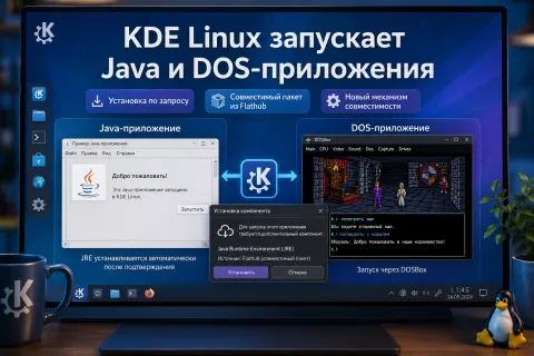 KDE Linux научилась запускать Java- и DOS-приложения через JRE и DOSBox