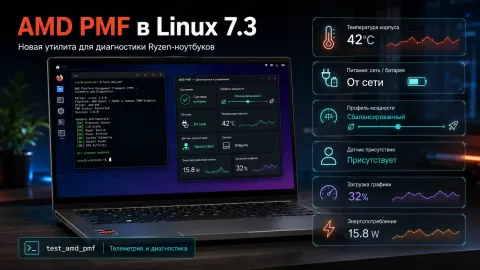 Диагностический инструмент AMD PMF готовят для Linux 7.3