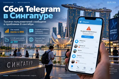 Telegram — сбой 8 сентября затронул тысячи пользователей в Сингапуре