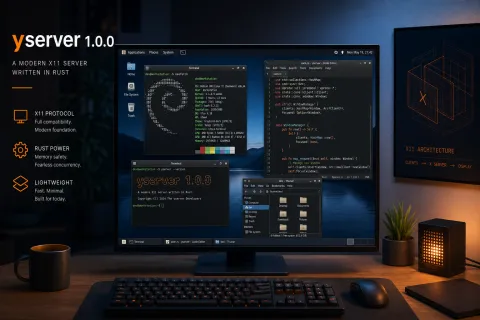 yserver 1.0.0 — новый X11-сервер на Rust запускает MATE, Xfce и Cinnamon