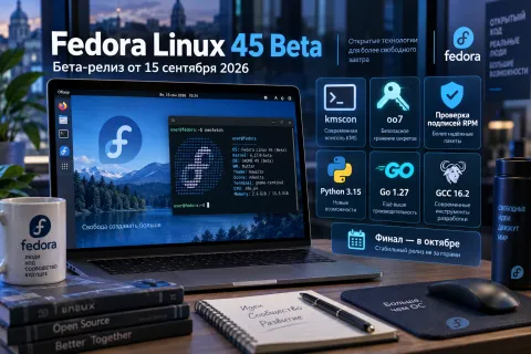 Fedora Linux 45 Beta вышла с kmscon, oo7 и строгой проверкой подписей RPM