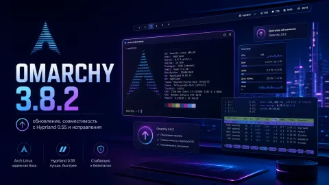Omarchy 3.8.2 — точечный релиз исправляет обновления и совместимость с Hyprland 0.55