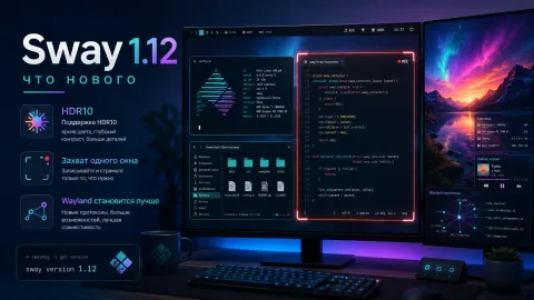 Sway 1.12 — HDR10, захват отдельных окон и более зрелый Wayland-десктоп