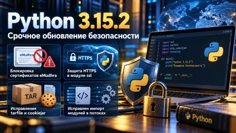 Python 3.15.2 блокирует скомпрометированные сертификаты eMudhra и исправляет обработку TAR-архивов