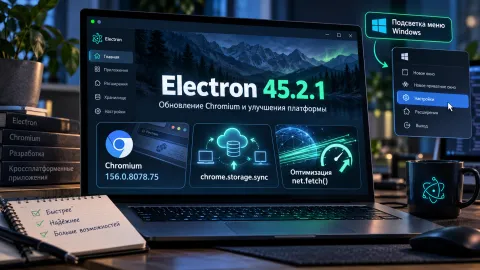 Electron 45.2.1 обновил Chromium — как изменилась работа расширений и меню Windows
