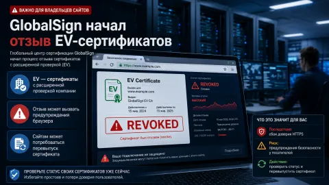 GlobalSign начал отзывать EV-сертификаты, что создало риск ошибок HTTPS для российских сайтов