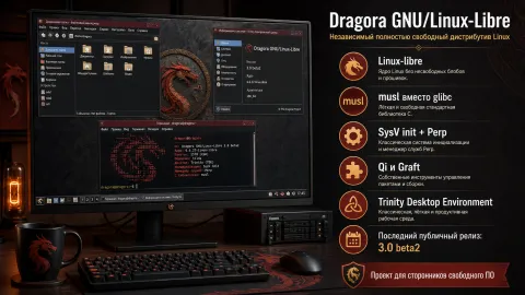 Dragora GNU/Linux-Libre — полностью свободный дистрибутив с необычной архитектурой
