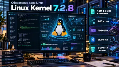 Linux Kernel 7.2.8 — исправления SMB, Wi-Fi и драйверов AMD
