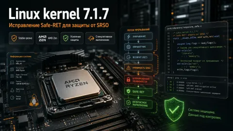 Linux 7.1.7 — Safe-RET на AMD Zen получил защиту от инъекции прерываний