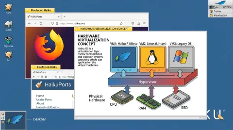 Haiku OS R1 Beta 6 — Аппаратная виртуализация и официальный порт Firefox