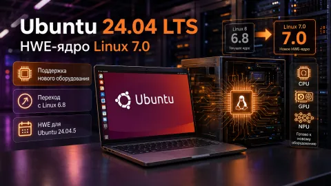Ubuntu 24.04 LTS получила Linux 7.0 HWE — ядро Ubuntu 26.04 пришло в Noble Numbat