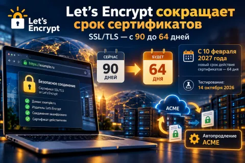 Let’s Encrypt сократит срок действия TLS-сертификатов до 64 дней — что изменится с февраля 2027 года