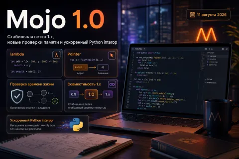 Mojo 1.0 закрепляет совместимость ветки 1.x и меняет правила работы с памятью