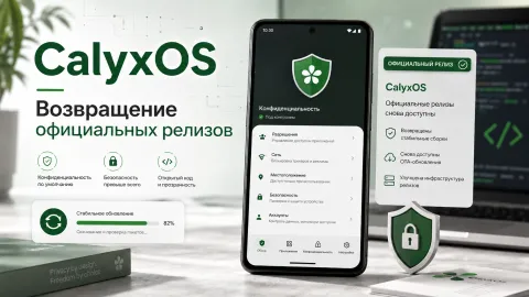 CalyxOS 7.2.2.0 — официальные релизы вернулись после паузы в разработке