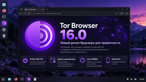 Tor Browser 16.0 — защита названий окон, Firefox ESR 153 и поддержка Linux ARM64