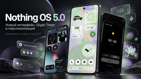 Nothing OS 5.0 на Android 17 — какие смартфоны получат обновление и что изменится
