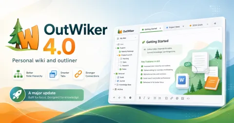 OutWiker 4.0 — древовидные заметки получили новый интерфейс и более гибкую настройку