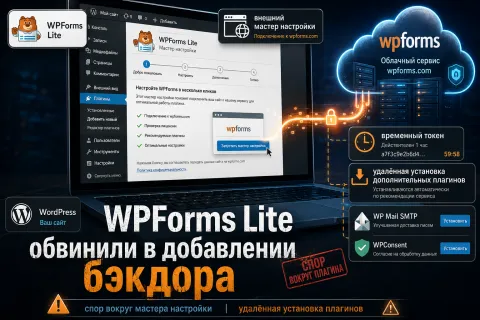 WPForms Lite обвинили в добавлении бэкдора — спор вызвал новый мастер настройки 2.0.0