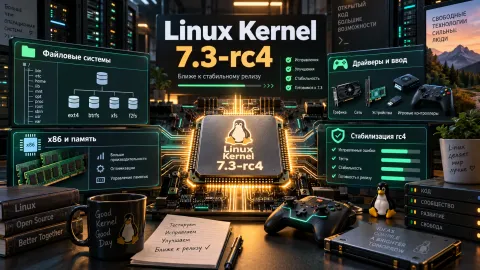 Linux Kernel 7.3-rc4 усилил стабилизацию файловых систем, x86 и драйверов