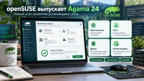 Agama 24 — openSUSE улучшает установщик Linux, работу с дисками, сетью и AutoYaST