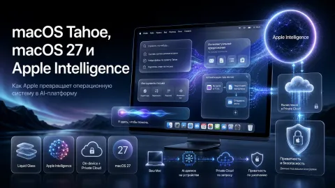 macOS Tahoe, macOS 27 и Apple Intelligence: Как Apple превращает операционную систему в AI-платформу