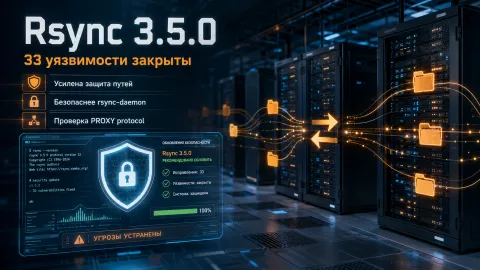 Rsync 3.5.0 закрывает 33 уязвимости — разработчики усилили защиту путей и daemon-протокола