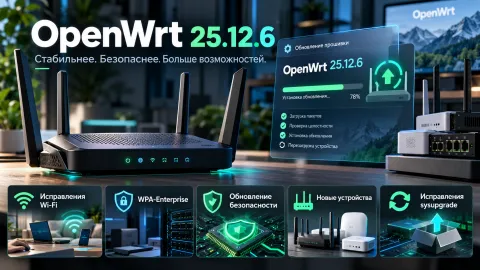 OpenWrt 25.12.6 исправляет сбои WPA-Enterprise, проблемы с прошивкой и ошибки безопасности Wi-Fi