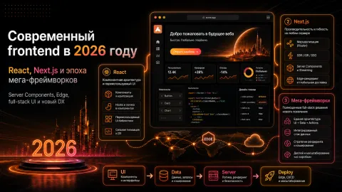 Современный frontend в 2026 году: React, Next.js и эпоха мета-фреймворков