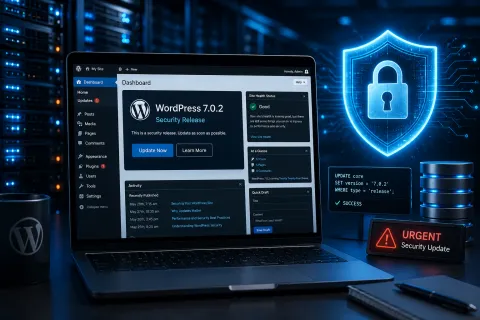 Экстренный патч WordPress 7.0.2 — закрыта цепочка уязвимостей с удалённым выполнением кода