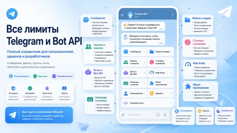 Все лимиты Telegram и Bot API: полный справочник для пользователей, админов и разработчиков