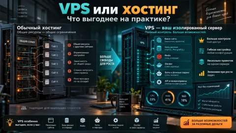 VPS или обычный хостинг — когда аренда виртуального сервера действительно выгоднее