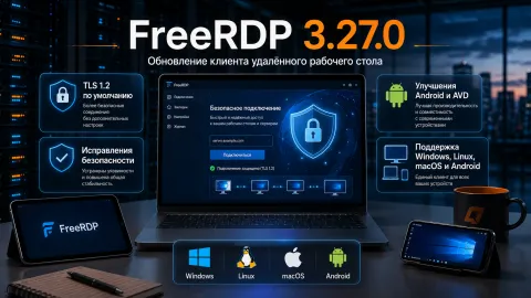 FreeRDP 3.27.0 — релиз усилил TLS, исправил уязвимости и обновил Android-клиент