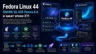 Fedora Linux 44: GNOME 50, KDE Plasma 6.6 и закат эпохи X11